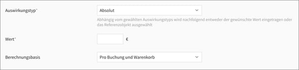 Aktionen - Auswirkungen Detailseite-Einstellungen-Absolut