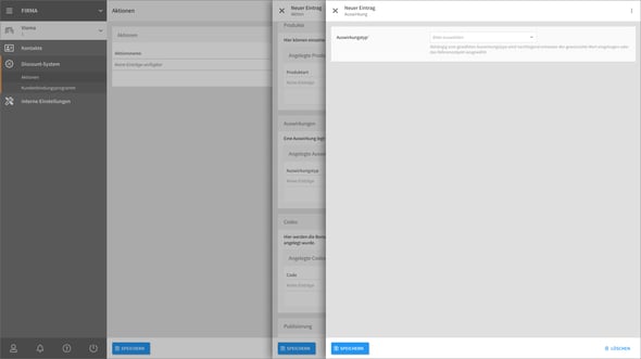Aktionen - Auswirkungen Detailseite-Einstellungen