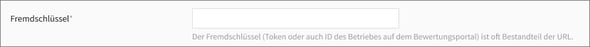 Bewertungsportale Detailseite-Feld-Fremdschlüssel