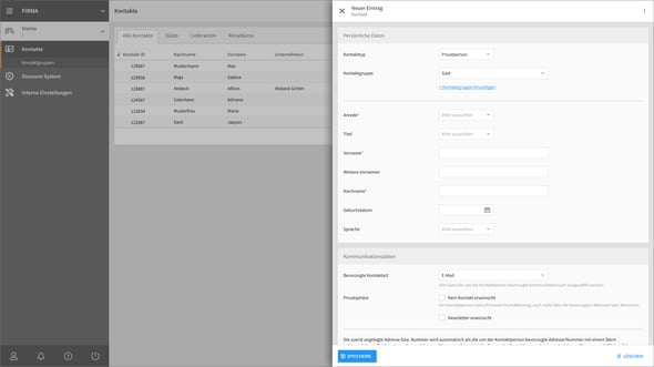 DOKU Kontakte Detailseite