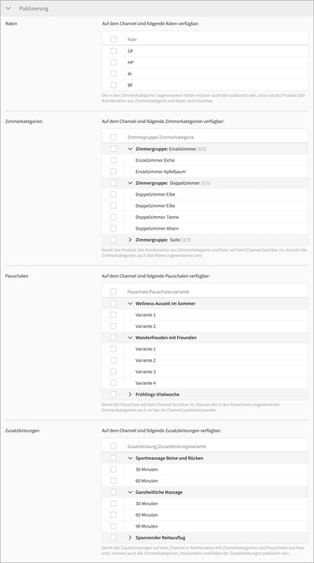 Interner Channel - Segment Publizierung