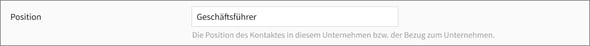 Kontakte Detailseite Unternehmensdaten-Feld-Position